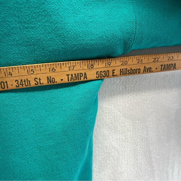 Vintage Betty Boop Embroidered Blue Teal Sweatshirt Sz Large Signal Sports 90’s - Picture 6 of 7